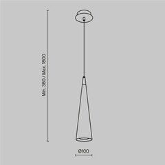 Светильник подвесной Maytoni Nevill GU10 40 Вт 3 кв.м хром IP20 (P318-PL-01-N) - фото 2