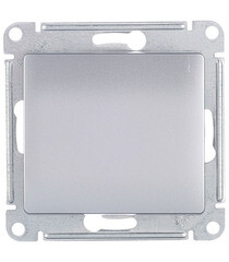 Изображение товара Выключатель Systeme Electric Glossa одноклавишный встраиваемый алюминий (GSL000311)