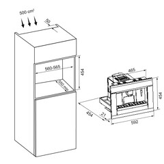 Кофемашина автоматическая встраиваемая Krona Onyx 45H Coffee BL Phantom Silver черная - фото 3