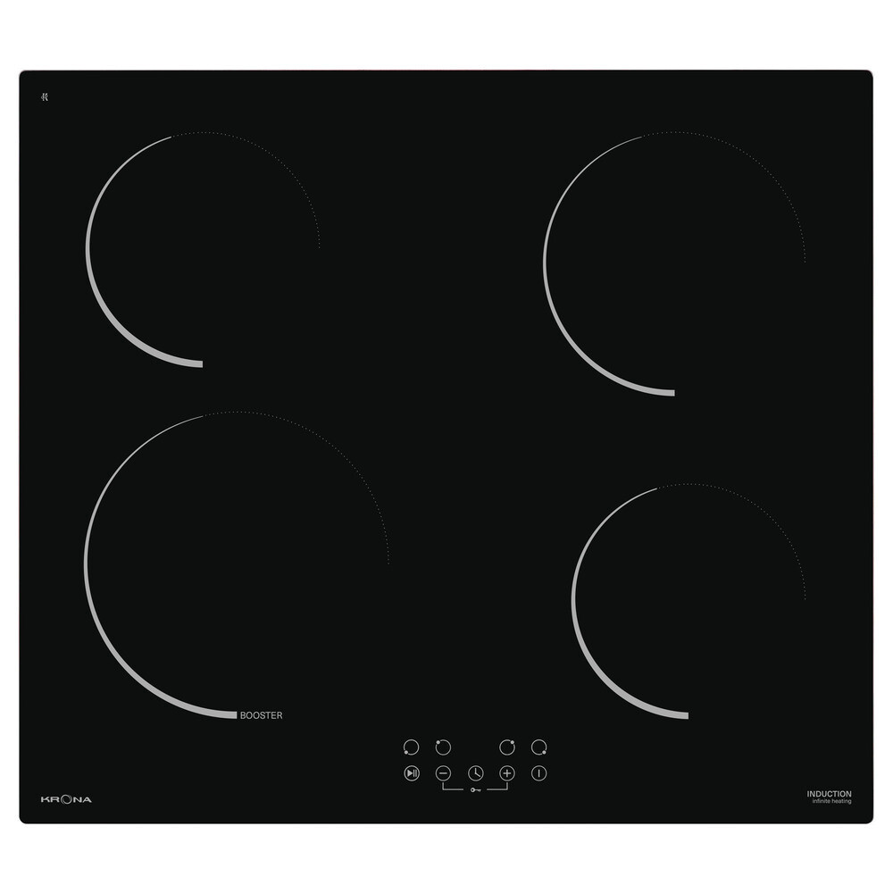

Варочная панель индукционная Krona Neckar 60 BL 4 конфорки черная, Черный