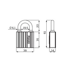 Замок навесной Fuaro PL-UNI-0438 - фото 2