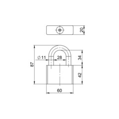Замок навесной Fuaro PL-Inox Force IF-60 - фото 2