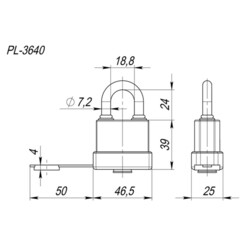 Замок навесной Fuaro PL-WEATHER-3640 - фото 2