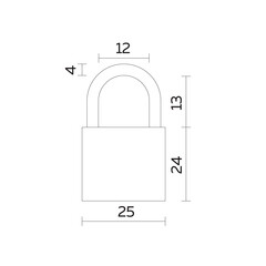 Замок навесной Fuaro PL-UNI-0125 - фото 2
