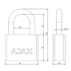 Замок навесной Ajax PD-3050 - фото 2