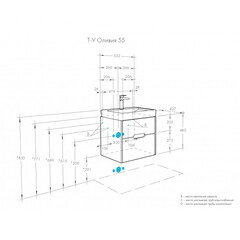 Тумба под раковину Aquaton Оливия 55 см подвесная грей/дуб ойстер (1A254201OLUG0) - фото 2