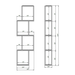 Полка подвесная 35х15х122 см 1Marka Chain черная (У97508/50933) - фото 2