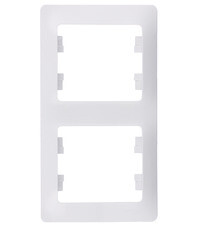Рамка Systeme Electric Glossa двухместная белая (GSL000106)