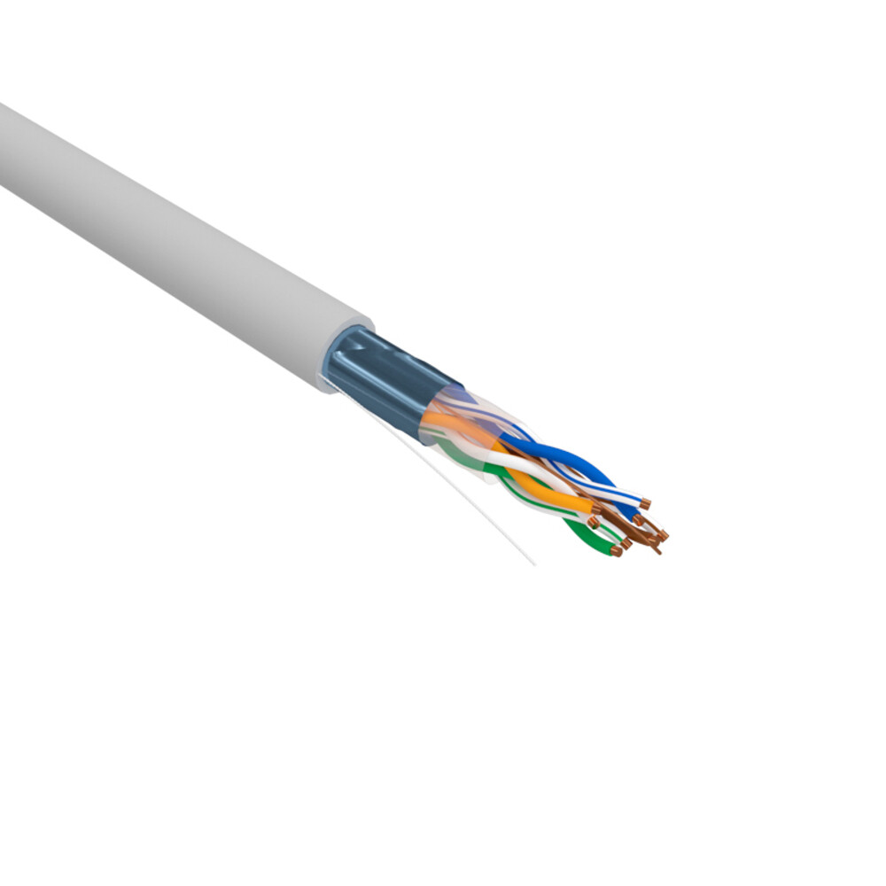 

Интернет-кабель (витая пара) F/UTP CAT5e 4х2х0,48 мм экранированный CU PVC Proconnect серый