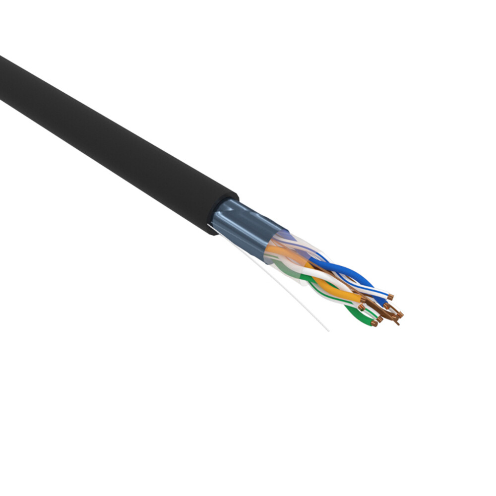 

Интернет-кабель (витая пара) F/UTP CAT5e 4х2х0,48 мм экранированный CU PE Proconnect черный