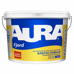 Краска влагостойкая Aura Interior Fjord база А белая 9 л - фото 10