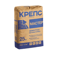 Штукатурка цементная Крепс Мастер 25 кг - фото 1