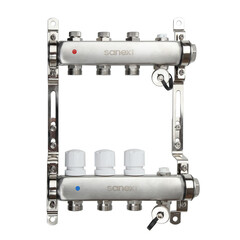 Коллекторная группа Sanext 1 ВР(г) х 3 выхода 3/4 НР(ш) ЕК х 1 ВР(г) - фото 3