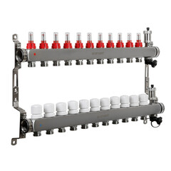 Изображение товара Коллекторная группа с расходомерами Sanext 1 ВР(г) х 11 выходов 3/4 НР(ш) ЕК х 1 ВР(г)