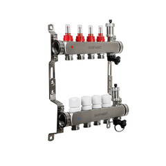 Коллекторная группа с расходомерами Sanext 1 ВР(г) х 4 выхода 3/4 НР(ш) ЕК х 1 ВР(г) - фото 1