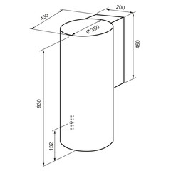 Кухонная вытяжка цилиндрическая Krona Tina 350 Metallic 3P 35 см cеребро - фото 2