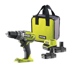 Дрель-шуруповерт аккумуляторная Ryobi One+ R18DD3-220S 18 В 2 Ач Li-Ion 2 АКБ и ЗУ (15640682) - фото 2