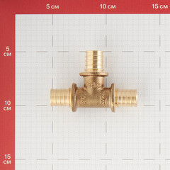 Тройник Stout 20 х 20 х 20 мм латунный (SFA-0013-000020) - фото 2