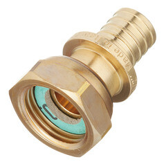 Соединитель прямой Stout 16 мм х 1/2 ВР(г) с накидной гайкой латунный (SFA-0019-001612) - фото 1