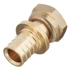 Соединитель прямой Stout 20 мм х 1/2 ВР(г) с накидной гайкой латунный (SFA-0019-002012) - фото 4