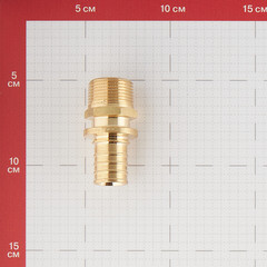 Соединитель прямой Stout 25 мм х 3/4 НР(ш) латунный (SFA-0001-002534) - фото 2