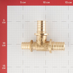 Тройник Stout 25 х 25 х 20 мм латунный (SFA-0014-252520) - фото 2