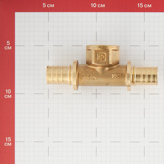 Тройник Stout 25 мм х 3/4 ВР(г) х 25 мм латунный (SFA-0028-002534) - фото 3