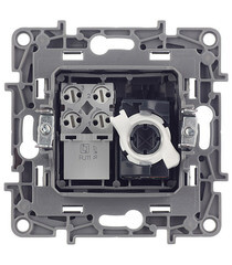 Розетка компьютерная/ телефонная Legrand Etika встраиваемая антрацит RJ11/ RJ45 (672652) - фото 3