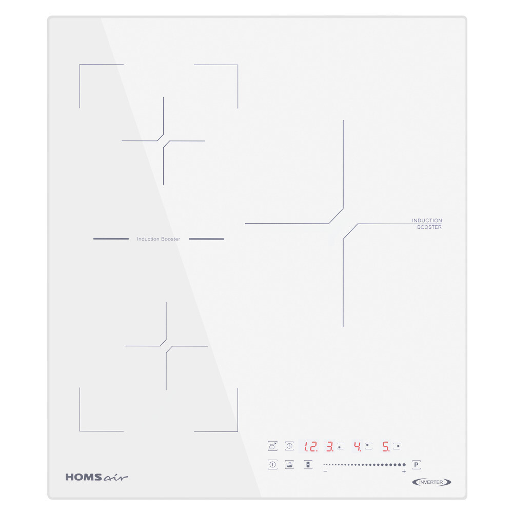 

Варочная панель индукционная HomSair HIC43SWH Inverter 3 конфорки белая