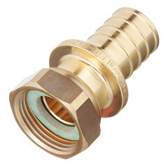 Соединитель прямой Stout 25 мм х 3/4 ВР(г) с накидной гайкой латунный (SFA-0019-002534) - фото 1