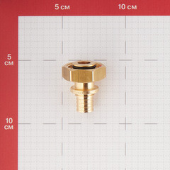 Соединитель прямой Stout 16 мм х 3/4 ЕК с накидной гайкой латунный (SFA-0034-001634) - фото 2