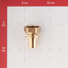 Соединитель прямой Stout 20 мм х 3/4 ВР(г) с накидной гайкой латунный (SFA-0034-002034) - фото 3