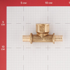 Тройник Stout 16 мм х 1/2 ВР(г) х 16 мм латунный (SFA-0028-001612) - фото 2