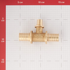 Тройник Stout 25 х 16 х 25 мм латунный (SFA-0014-251625) - фото 2