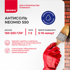 Средство для удаления высолов Neomid Антисоль 550 концентрат 1:2 1 л - фото 2