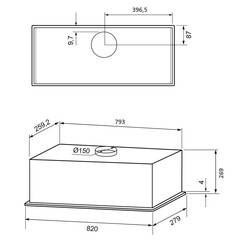 Кухонная вытяжка встраиваемая Krona Aspen 900 White SGC 82 см белая - фото 2