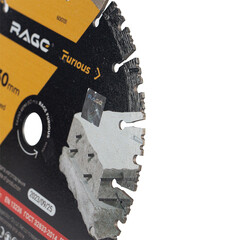 Диск алмазный по железобетону Rage Furious 230х22,2х2,8 мм турбосегментный сухой рез (600131) - фото 3