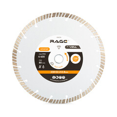 Изображение товара Диск алмазный по бетону Rage Jet Max 230х22,2х2,8 мм турбосегментный сухой рез (606230)