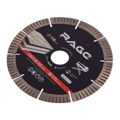 Диск алмазный по керамограниту Rage 116х20х1,8 мм турбосегментный мокрый рез (605116) - фото 8