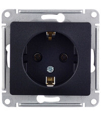 Розетка Systeme Electric Glossa встраиваемая антрацит (GSL000743)