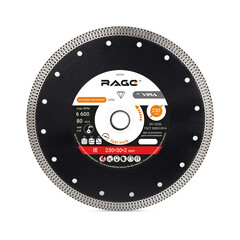 Диск алмазный по керамограниту Rage by Vira 230х30х2 мм турбо мокрый рез (605230) - фото 4