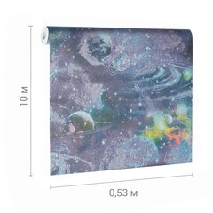 Обои бумажные Саратовские обои Космос С6 Д644-01 (0,53х10 м) - фото 2