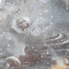 Обои бумажные Саратовские обои Космос С6 Д644-06 (0,53х10 м) - фото 6