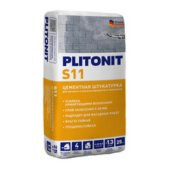 Изображение товара Штукатурка цементная Plitonit S11 25 кг