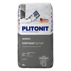 Изображение товара Затирка цементная Plitonit белая 20 кг