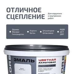 Эмаль универсальная акриловая Радуга Colors основа А белая полуматовая 1,9 л - фото 5