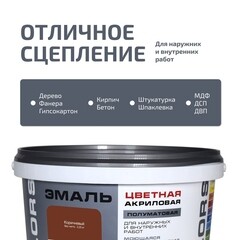 Эмаль универсальная акриловая Радуга Colors коричневая полуматовая 1,9 л - фото 5