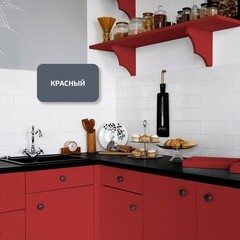 Эмаль универсальная акриловая Радуга Colors красная полуматовая 1,9 л - фото 4