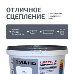 Эмаль универсальная акриловая Радуга Colors основа А белая полуматовая 9 л - фото 5