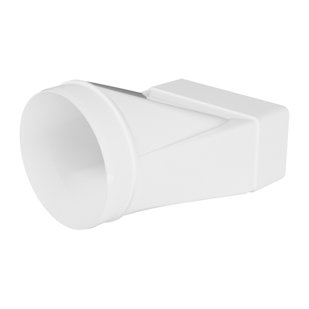 

Соединитель эксцентриковый пластиковый для плоских воздуховодов 60х120 мм с круглыми d100 мм, Белый